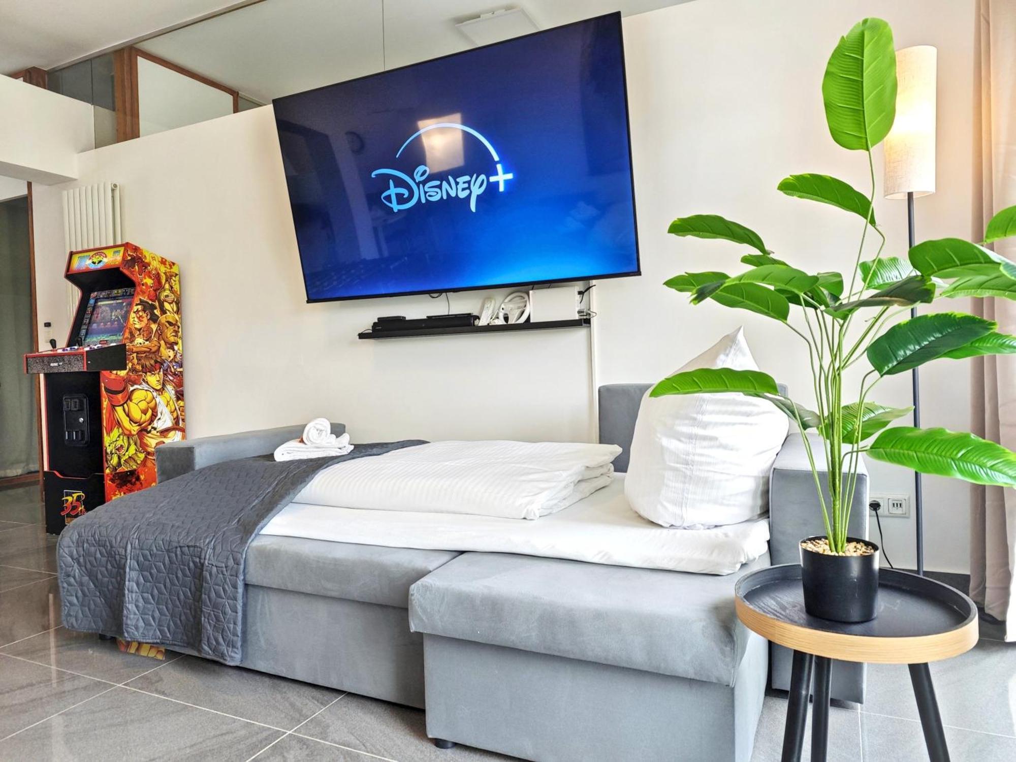 Loft Fuer Bis Zu 12, Whirlpool, Infrarotsauna, Arcade-spiele, Tischfussball, Wii Apartment *